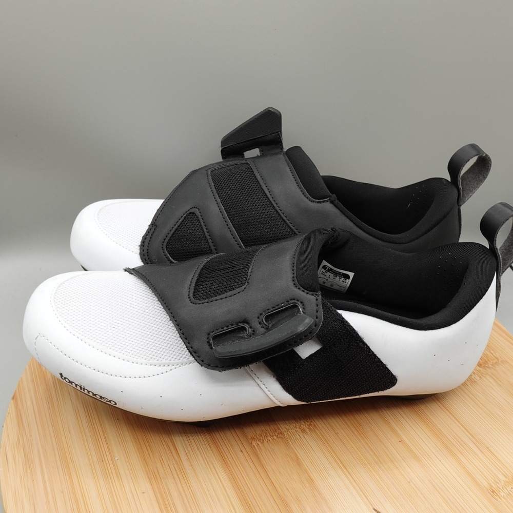Tommaso Veloce‎ II Men's 8 Womens 10 Compatible Bike Shoe White/Black MinFlaw